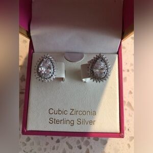 Rachel Zoe Sterling Silver Cubic Zirconia Earrings